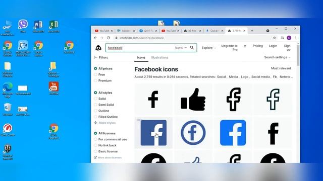 Создать ярлыки YouTube, Facebook на рабочем столе компьютера. смотреть онлайн