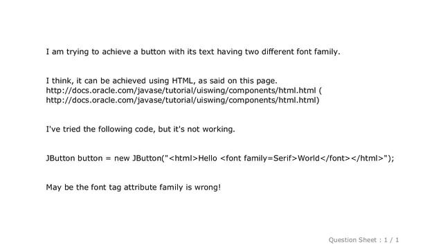 HTML : JButton text with different font family in different words смотреть онлайн