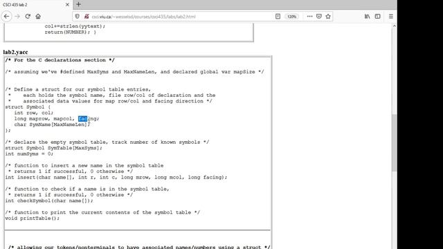 CSCI 485 (Compilers) lab2 (symbol tables) смотреть онлайн