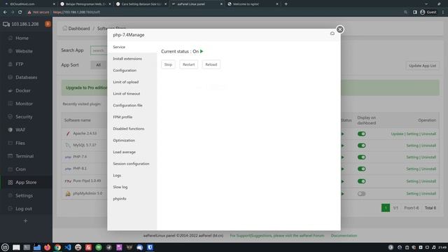 Cara Setting Limit Size Upload File, Memory Limit dan Durasi Eksekusi File di aaPanel смотреть онлайн