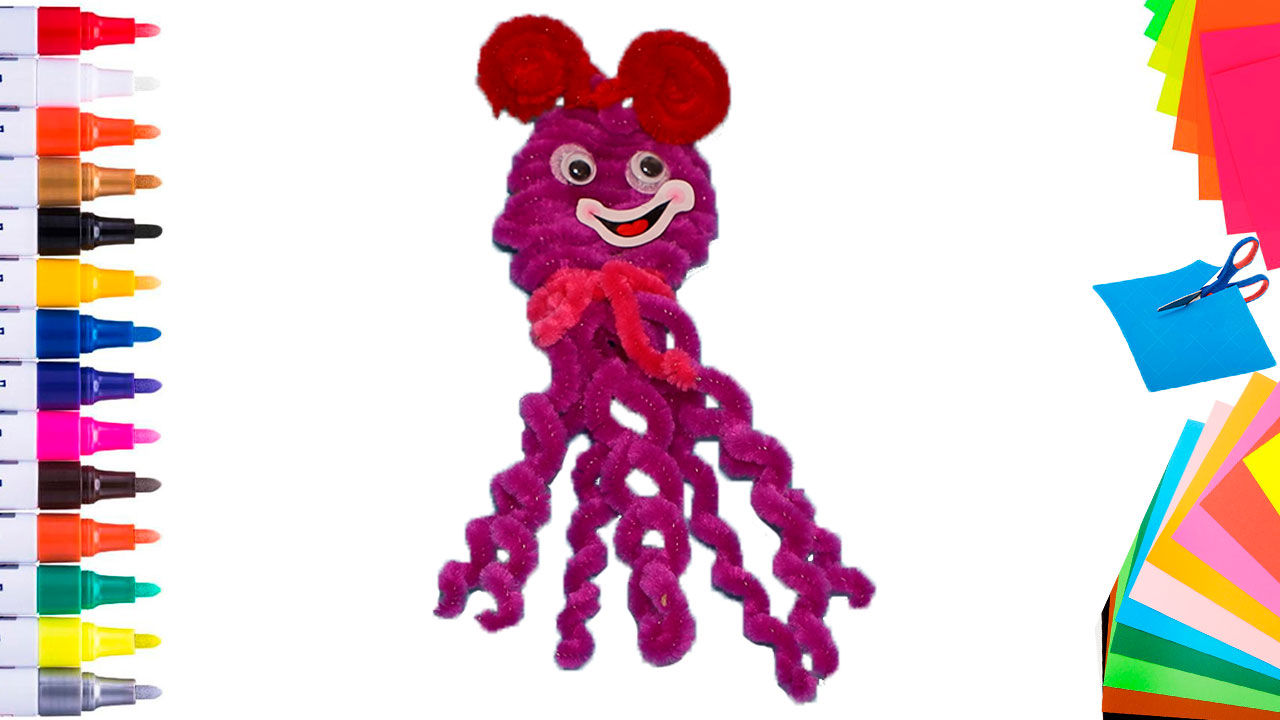 Как сделать Осьминога своими руками, детские поделки из проволоки в детский сад и в школу смотреть онлайн