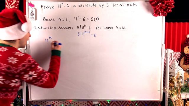 Induction Proof that 11^n - 6 is Divisible by 5 смотреть онлайн