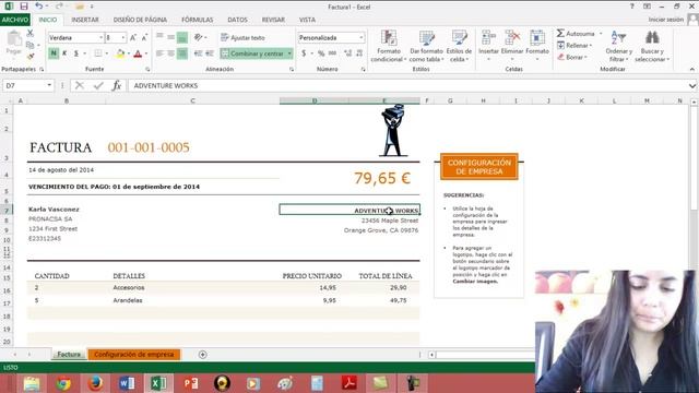 Crear factura comercial (PLANTILLA EXCEL 2013) смотреть онлайн