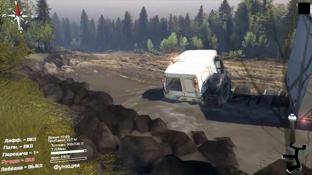 MAZ 6317 офф роуд в игре Spintires смотреть онлайн