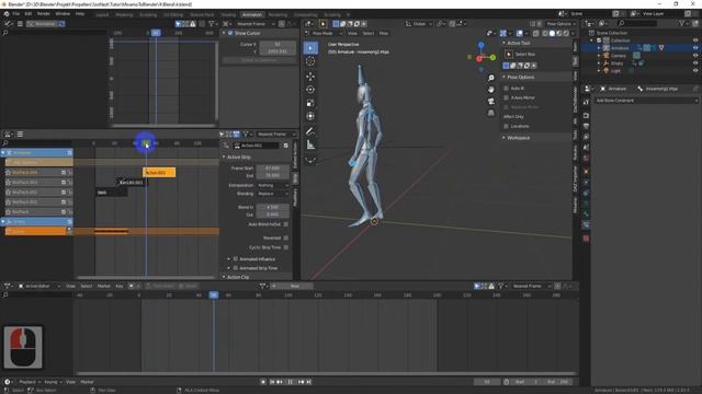 Трюки с Root костью в персонаже от Mixamo. Прямолинейное движение и ходьба по кривой. смотреть онлайн