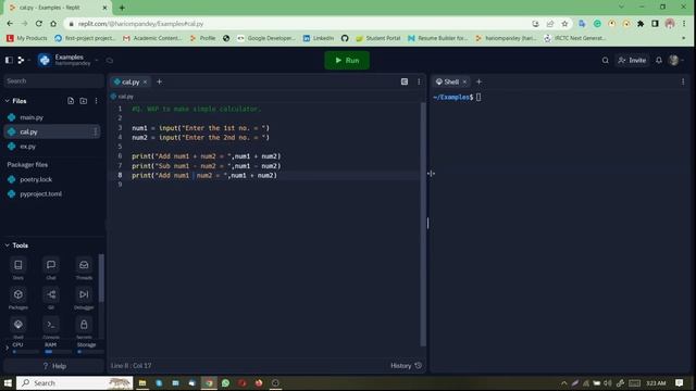 Python Program for Simple Calculator смотреть онлайн