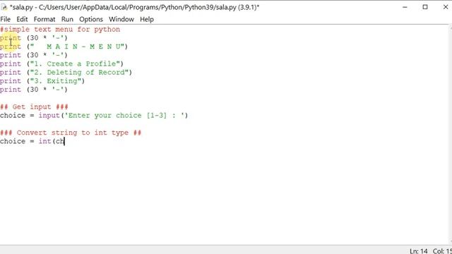 simple text menu for python смотреть онлайн