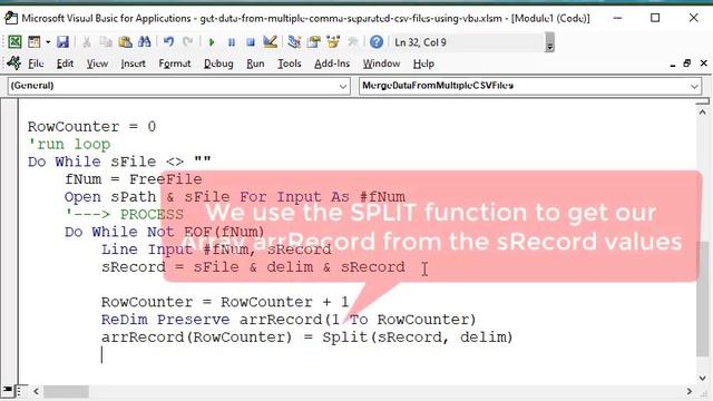 Get Data from Multiple CSV Text Files into Excel Worksheet смотреть онлайн