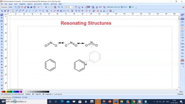 ChemSketch-How to draw resonating structures & Use of Templates смотреть онлайн