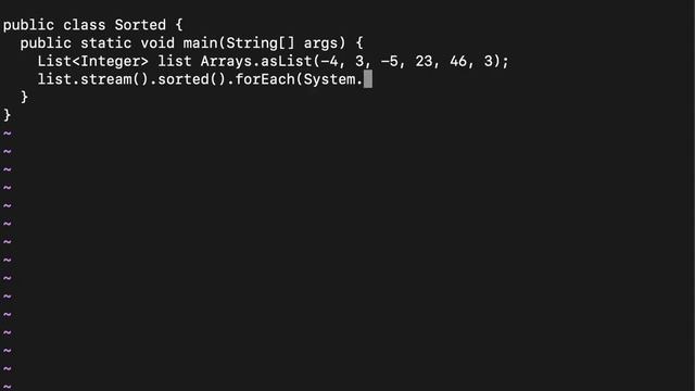 Java | Sorted Via Stream смотреть онлайн