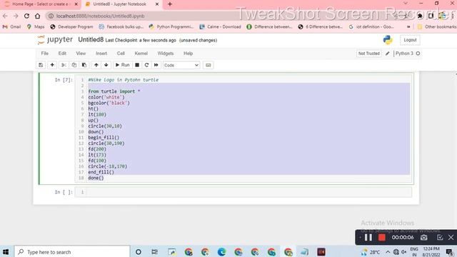 Nike logo Drawing in Python || Python turtle library || Python for beginners смотреть онлайн