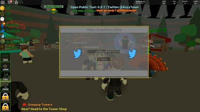 РОБЛОКС ТОВЕР ВАРФАЕР КОДЫ - Roblox Tower Warfare Update Codes смотреть онлайн