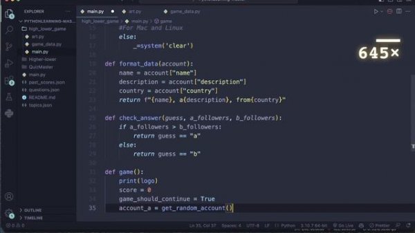 How To Make Higher or Lower Game in Python