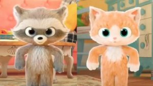 Батл танец . кот против енота !!!