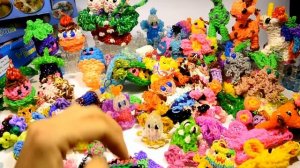 Коллекция, фигурки из резинок Лум Планет. Rainbow Loom.