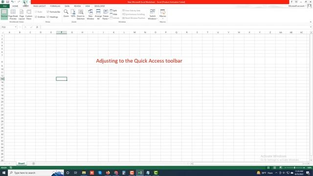 Adjusting to the Quick Access Toolbar in Microsoft Excel 2013 || Microsoft Excel Tutorial смотреть онлайн
