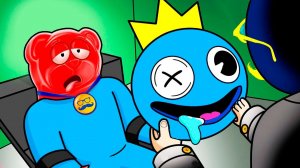 Синий монстр съел медведя Валеру | Я нарисовал шоколадом радужные друзья из роблокс