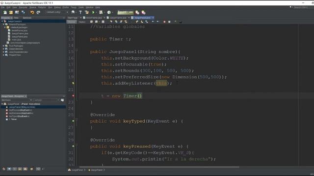 Desarrollo de Videojuego en Java #02 KeyListener, Timer смотреть онлайн