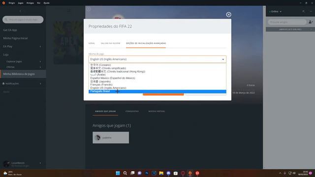 COMO MUDAR a NARRAÇÃO TRAVADA em INGLÊS DO FIFA 22 BUG RESOLVIDO PC - WINDOWS XP/7/8/10 e 11 смотреть онлайн