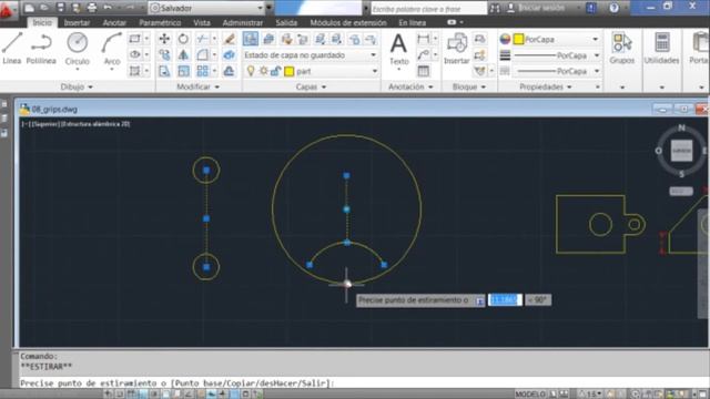 Curso AutoCad - 11 Vertices o Grips смотреть онлайн