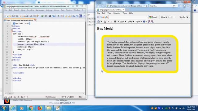 Web Design using HTML- class 14a border radius - Box Model смотреть онлайн