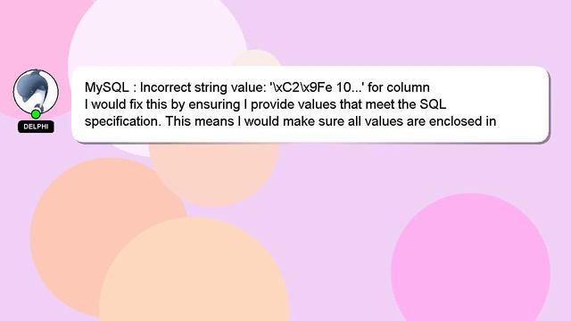 MySQL : Incorrect string value: '\xC2\x9Fe 10...' for column смотреть онлайн