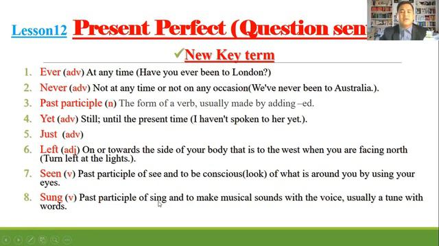 Lesson 12 Present Perfect in question sentences. смотреть онлайн
