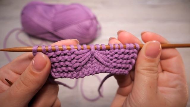 Узор «Бантики» спицами ? «Bows» Knitting Pattern