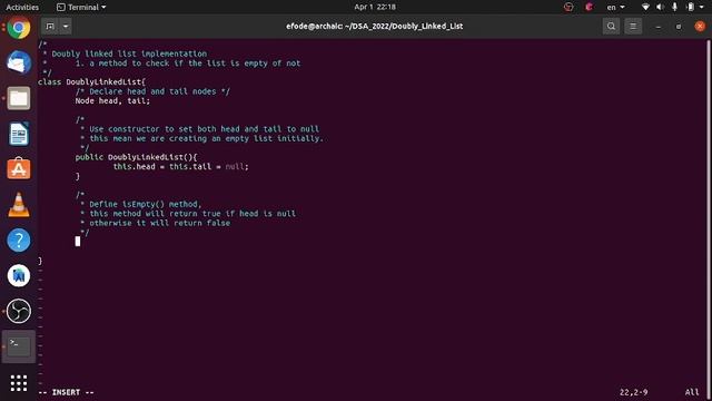 Part 2: Doubly Linked List Implementation using Java, isEmpty() method. смотреть онлайн