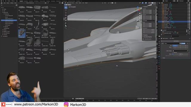 LIVE : Creating a scifi spaceship live in Blender смотреть онлайн