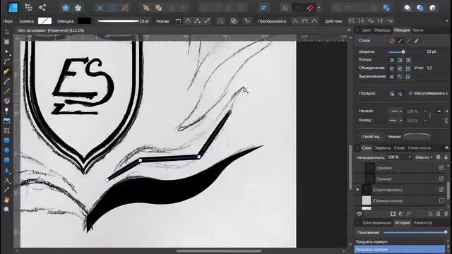 Создание логотипа в Affinity Designer | Logo Speedpaint смотреть онлайн