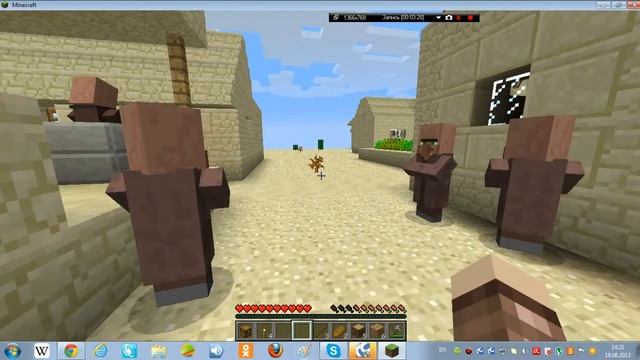 Плоский пустынный мир Minecraft смотреть онлайн