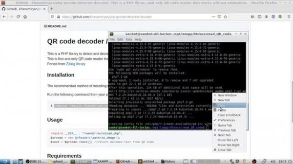 QR Code Reader API | Using PHP And Linux OS And Xampp | Khanamiryan Github | Decode QR Images Only
