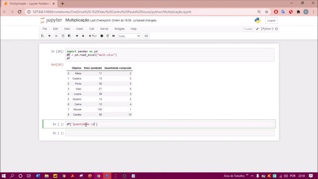 Multiplicação de colunas no DataFrame | Pandas | Python смотреть онлайн