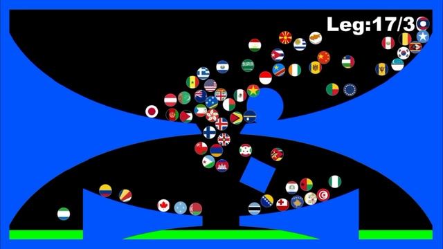 200 Countries 30 Stages Elimination Marble Race #1 in Algodoo | Marble Factory смотреть онлайн