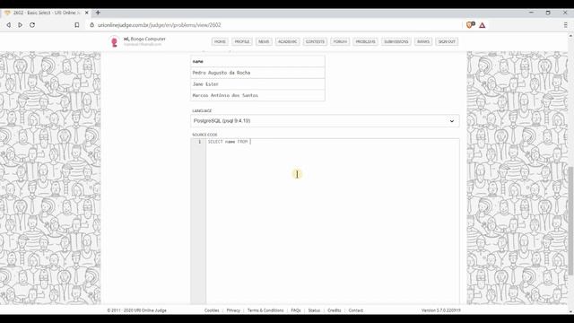 Learn How to Solve URI Online SQL Problem #2602 - Basic Select смотреть онлайн