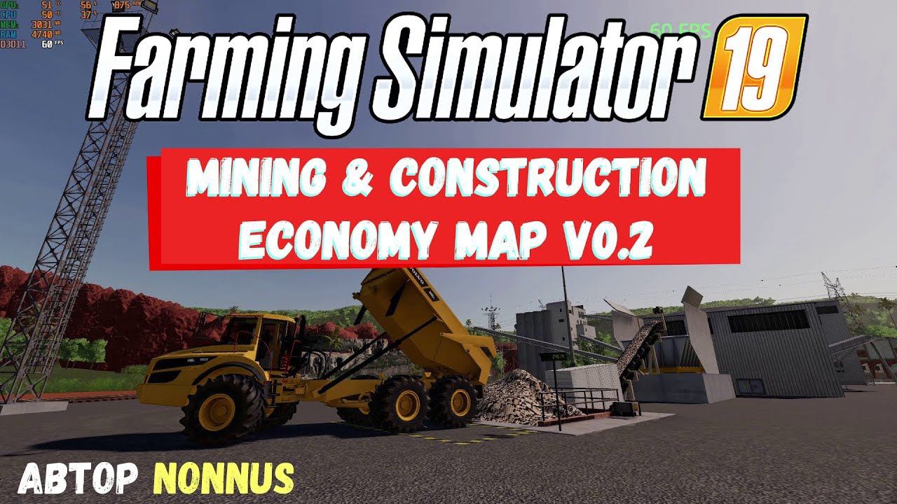 Farming Simulator 19 Mining & Construction Economy Map V0.2  Копать и Копать #Посмотрим