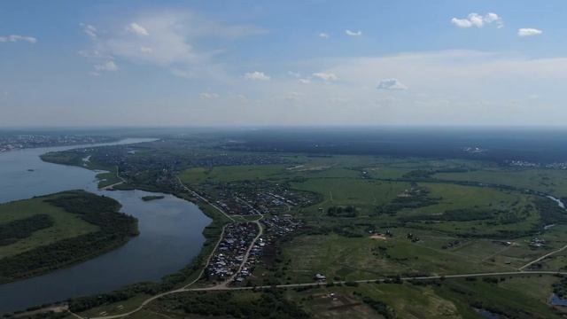 Томск, панорамный вид левого берега Томи(поселок Эушта) смотреть онлайн
