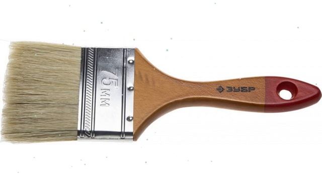 Кисть плоская УНИВЕРСАЛ-МАСТЕР, натур. щетина, 75мм (Зубр) обзор 4-01003-075 смотреть онлайн