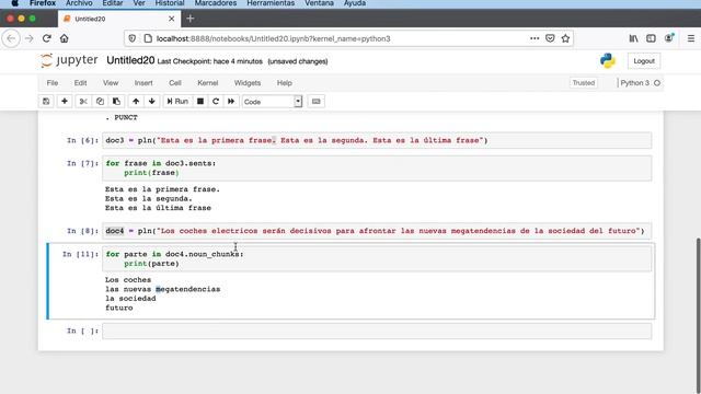 Laboratorio práctico con spacy y python para el procesamiento de textos смотреть онлайн