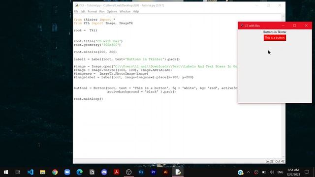 How to Use BUTTONS in Tkinter - BUTTONS in Tkinter GUI - Python Tutorial - ULTIMATE Tkinter Guide. смотреть онлайн