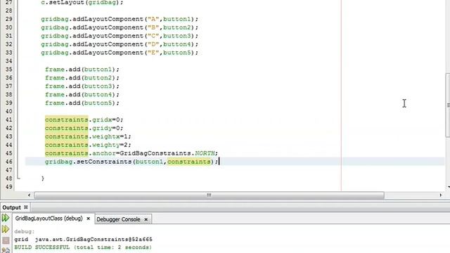 Java Programming Tutorial -GridBagLayout-14- public void setConstraints(Component comp, GridBagCons смотреть онлайн