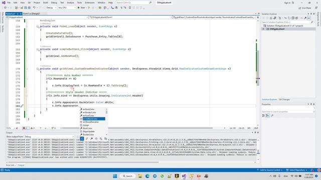 C# - Devexpress GridView Appearance RowIndicator смотреть онлайн
