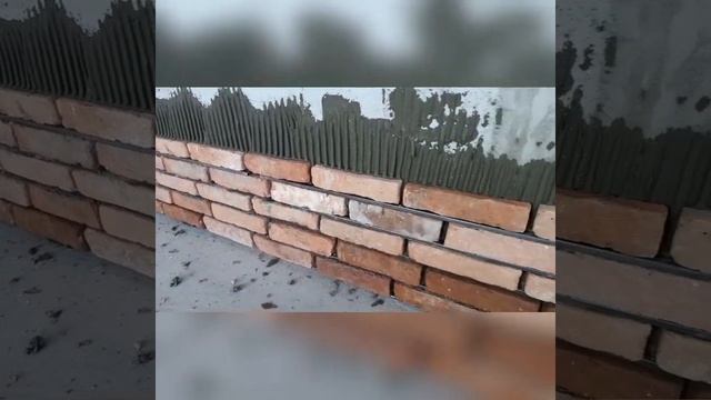 Облицовка стен пиленным кирпичом. смотреть онлайн