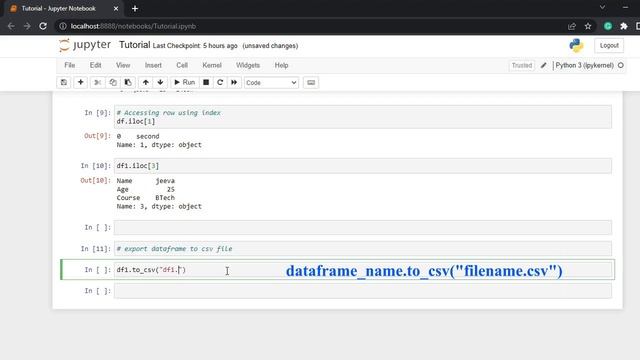 Pandas 4 - Create a CSV file from Pandas Datafarme | Pandas to CSV | Pandas playlist смотреть онлайн