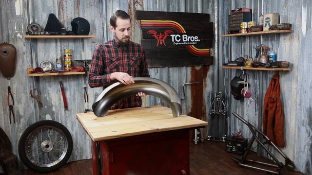 TC Bros. - 6.25" Spun Steel Motorcycle Fenders For Bobbers & Choppers смотреть онлайн