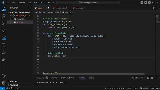 Flask-Login Extension Tutorial: User Authentication with UserMixin [HINDI] смотреть онлайн