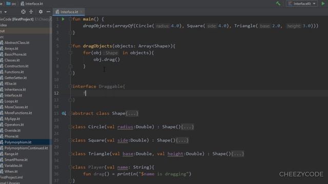 Kotlin Interface Tutorial with Examples | With Polymorphism | Cheezycode #23 смотреть онлайн