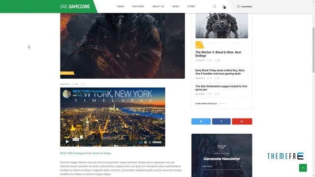 Gamezone Gaming Blog and Store WordPress Theme Nigellus Randolf смотреть онлайн