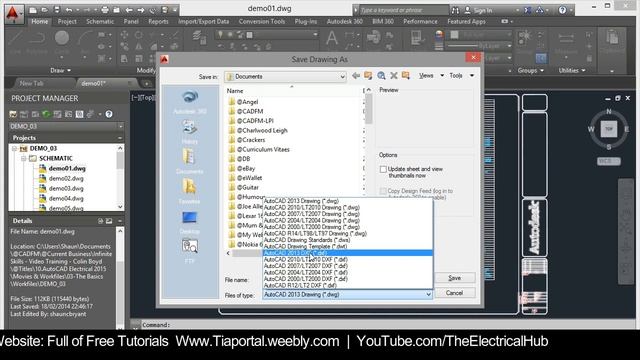 5- Dwg File Type in AutoCAD Electrical 2018 смотреть онлайн